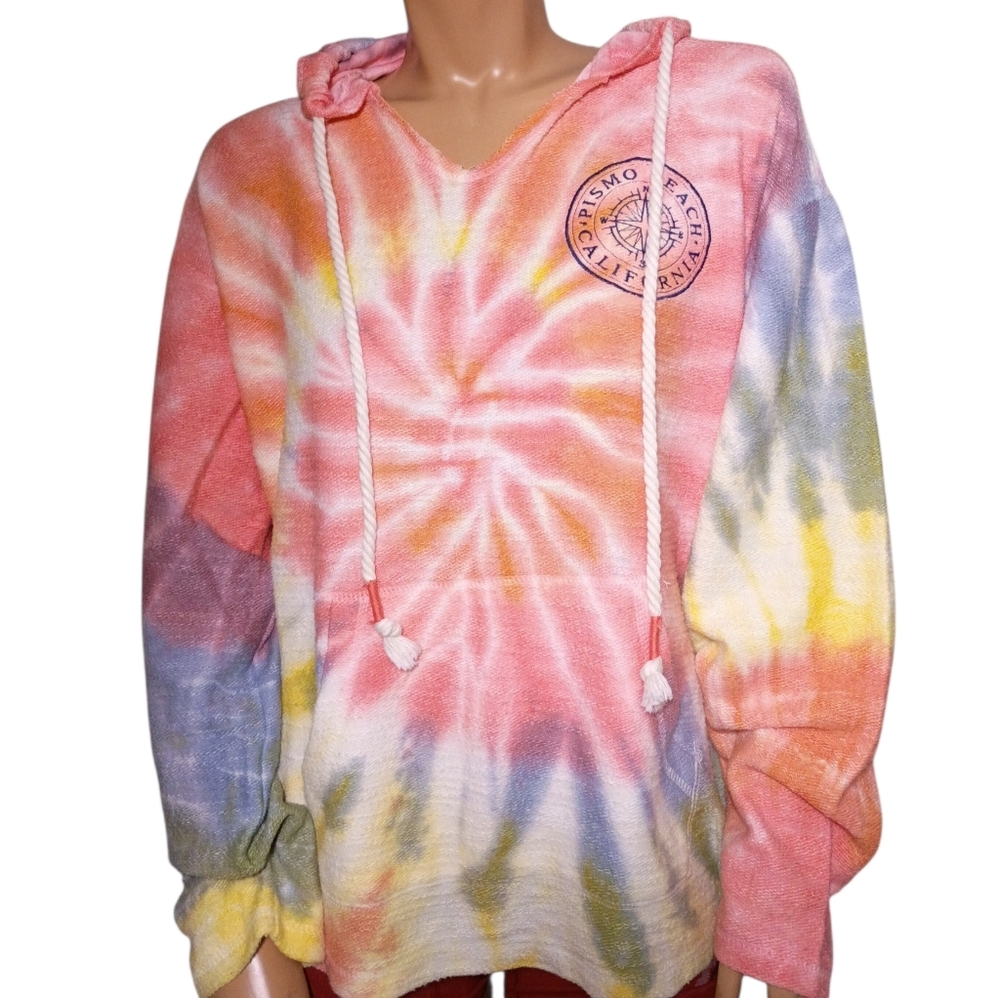 Dreamsicle Tie-Dye Hoodie with‎ California Emblem